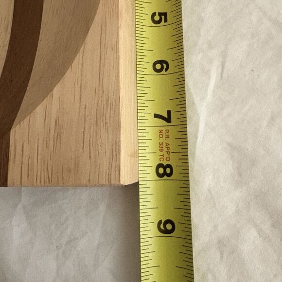 Ulu Chopping Bowl Board Medium Wood Stripe 8”x8” - Picture 4 of 16